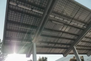 panneau solaire vu de dessous