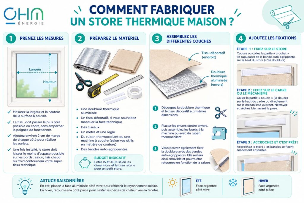 Fabriquer store isolant thermique 